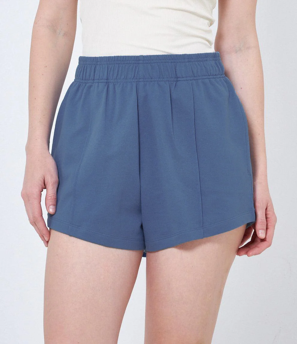 Womens Casual High-Waisted Cotton Terry Shorts - Image 6