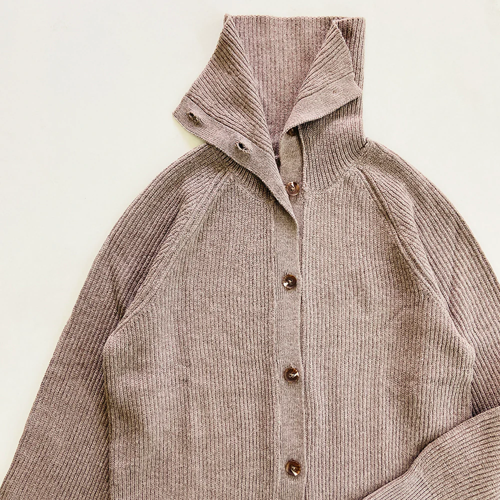 Womens Classic Button Front Cardigan Sweater - Image 3