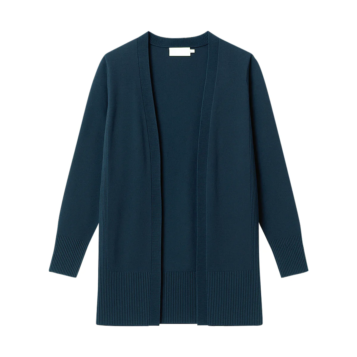 Womens Classic Open-Front Ribbed Hem Knit Cardigan - Image 16
