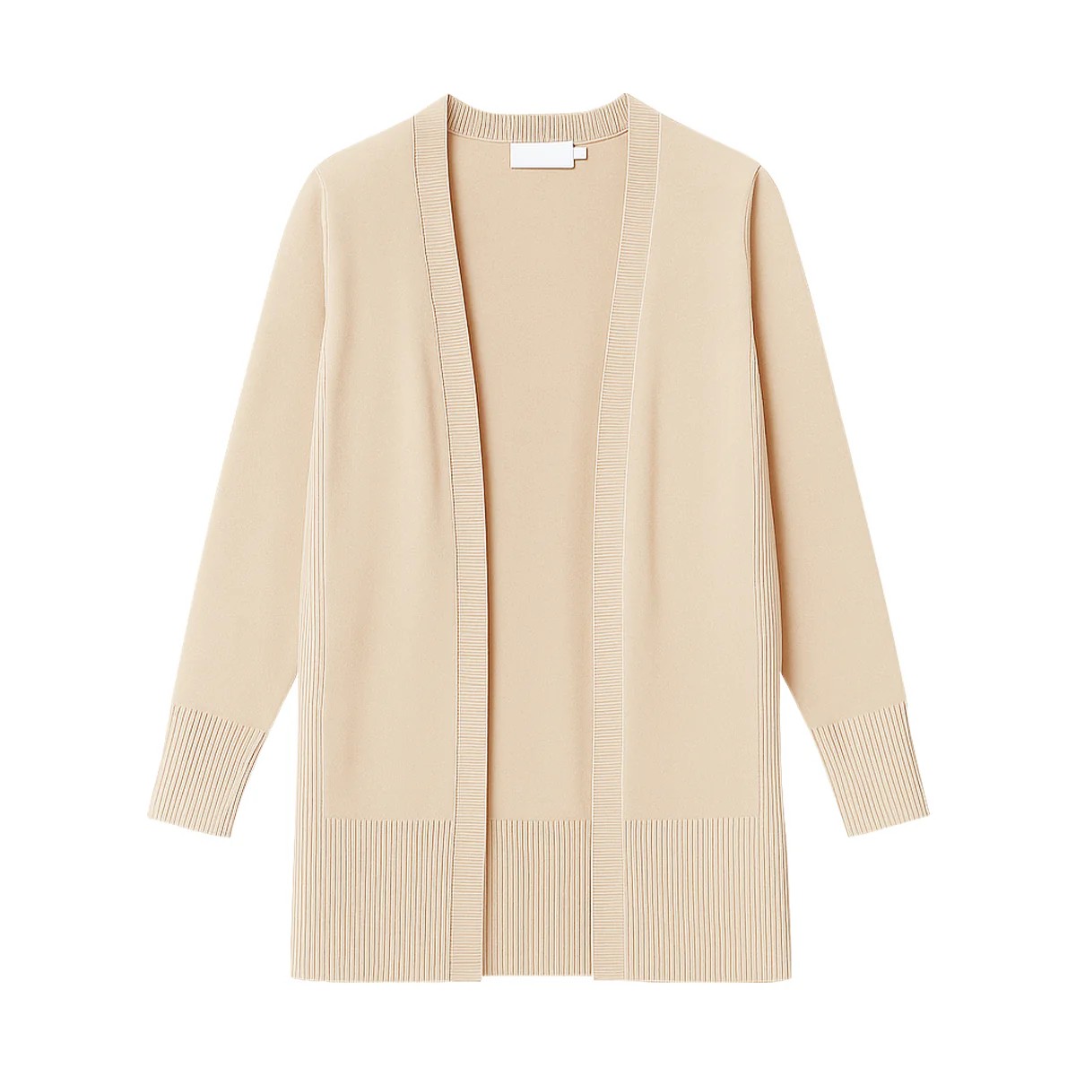 Womens Classic Open-Front Ribbed Hem Knit Cardigan - Image 17