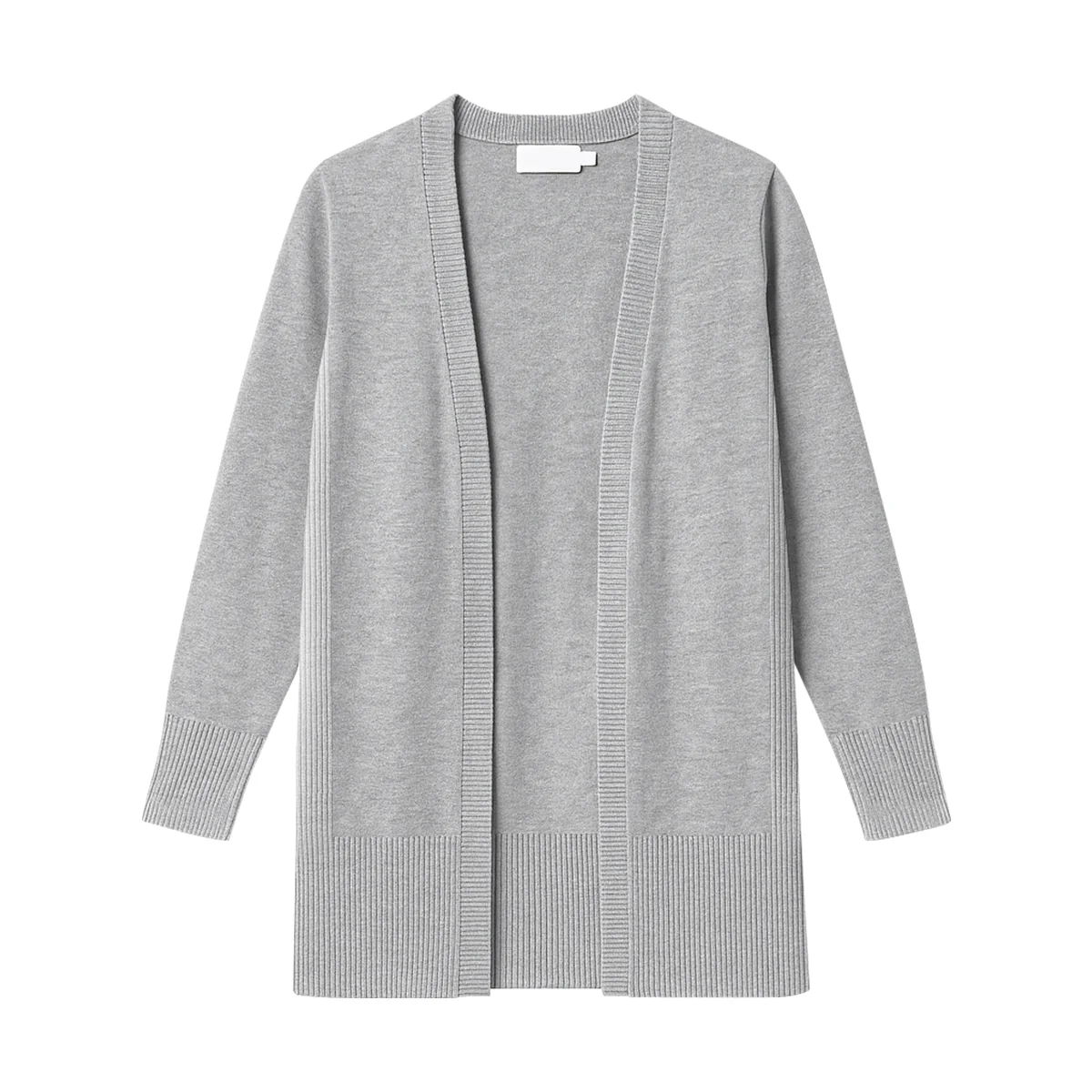 Womens Classic Open-Front Ribbed Hem Knit Cardigan - Image 19