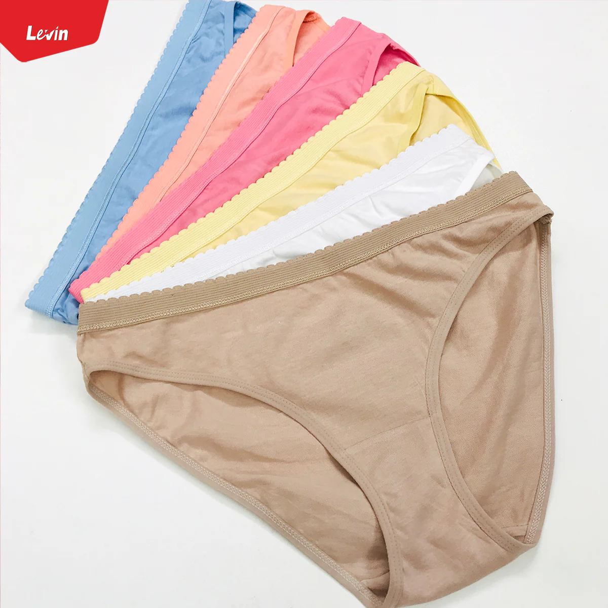Women's Cotton Casual Elasticated Solid Color Half Back Panties - Image 3