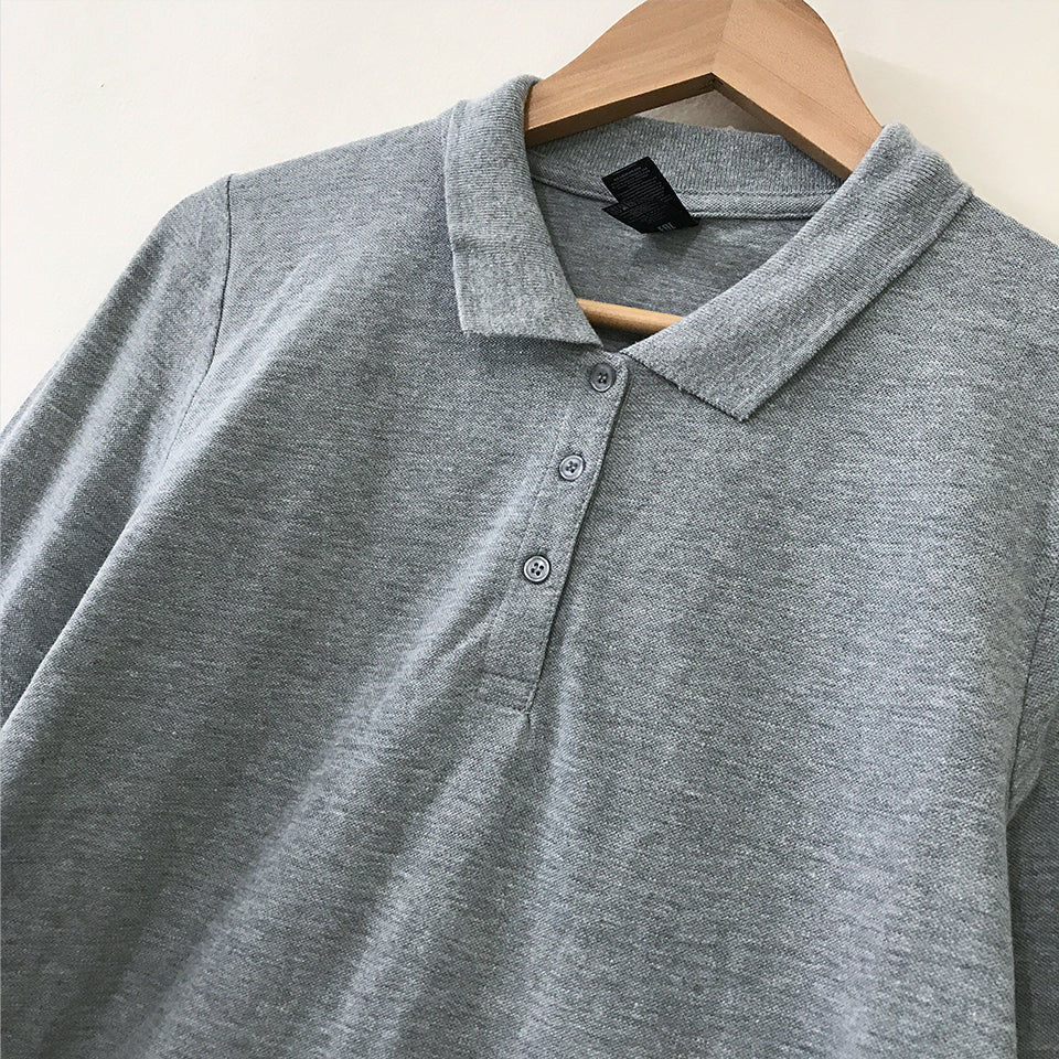 Womens cotton full sleeve polo t-shirt - Image 6