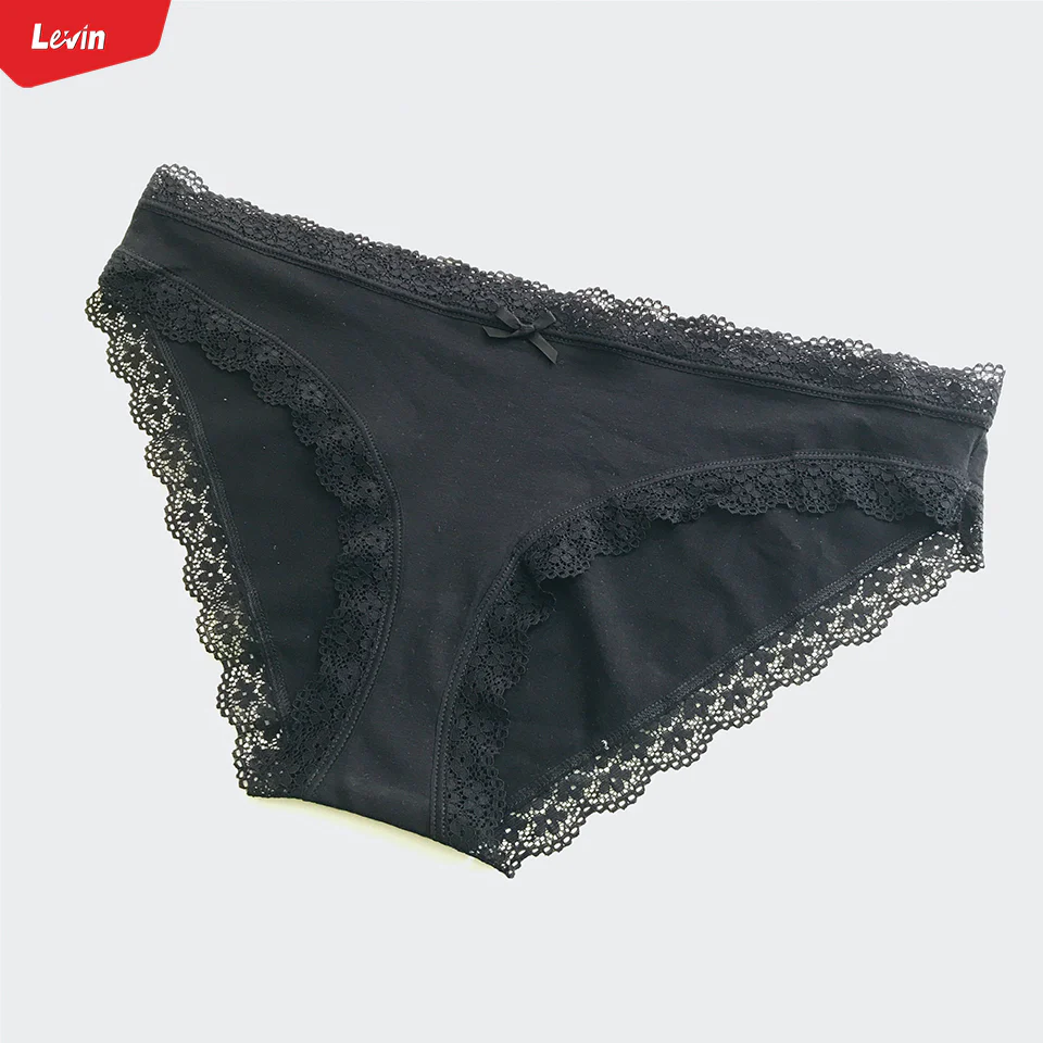 Womens Cotton Lace Trim Underwear Hipster Panties - Image 5