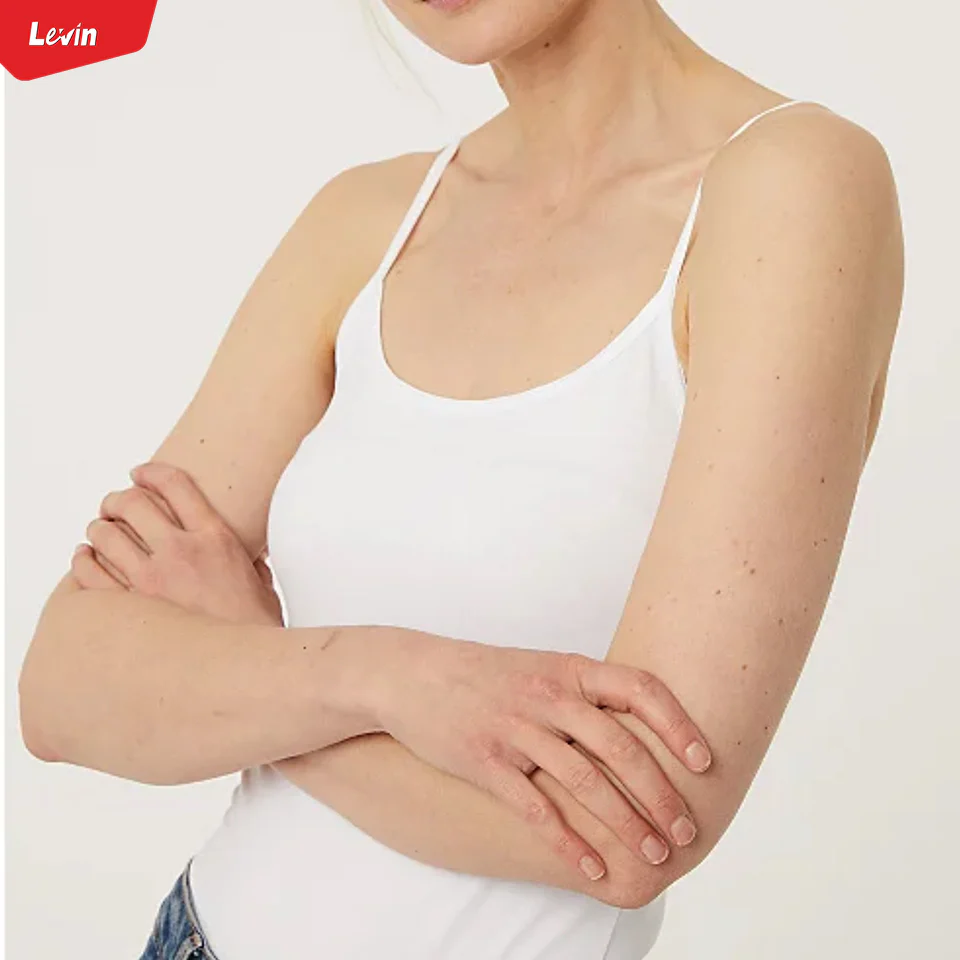 Women's Cotton Scoop Neck Adjustable Spaghetti Strap Cami Tank Tops - Image 6