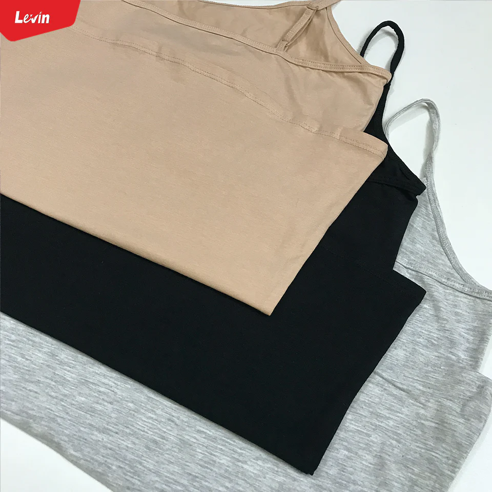 Women's Cotton Scoop Neck Adjustable Spaghetti Strap Cami Tank Tops - Image 8
