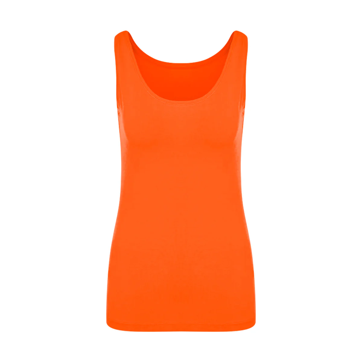 Womens Cotton Stretch Round Neck Solid Tank Top - Image 11