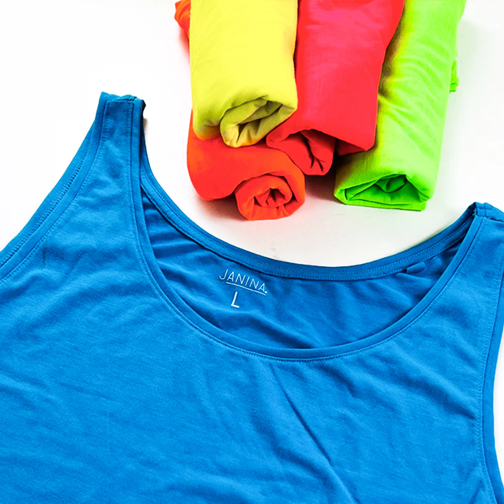 Womens Cotton Stretch Round Neck Solid Tank Top - Image 15
