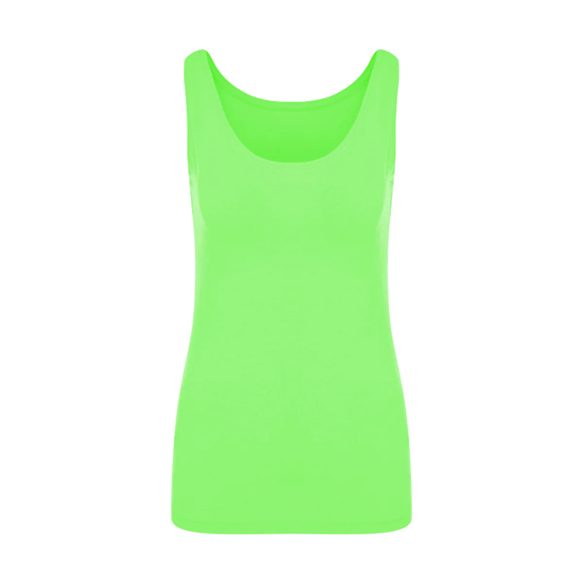 Womens Cotton Stretch Round Neck Solid Tank Top - Image 8