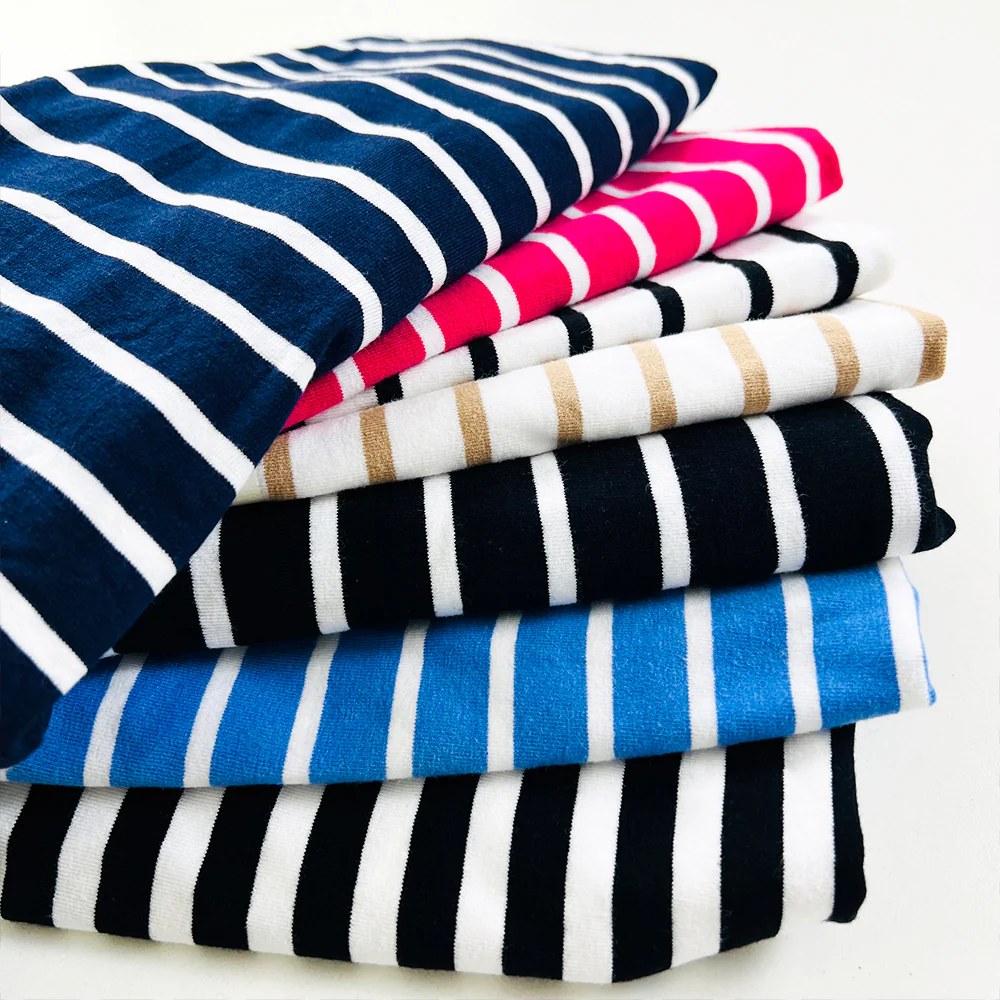 Womens Cotton Stretch Round Neck Striped Tank Top - Image 18