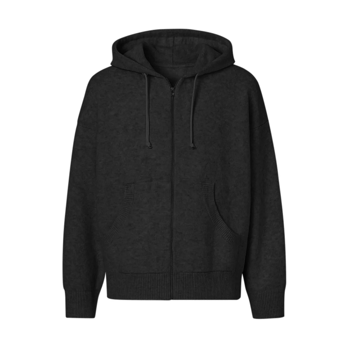 Womens Wool Blend Zip-Up Hoodie with Pockets - Image 14