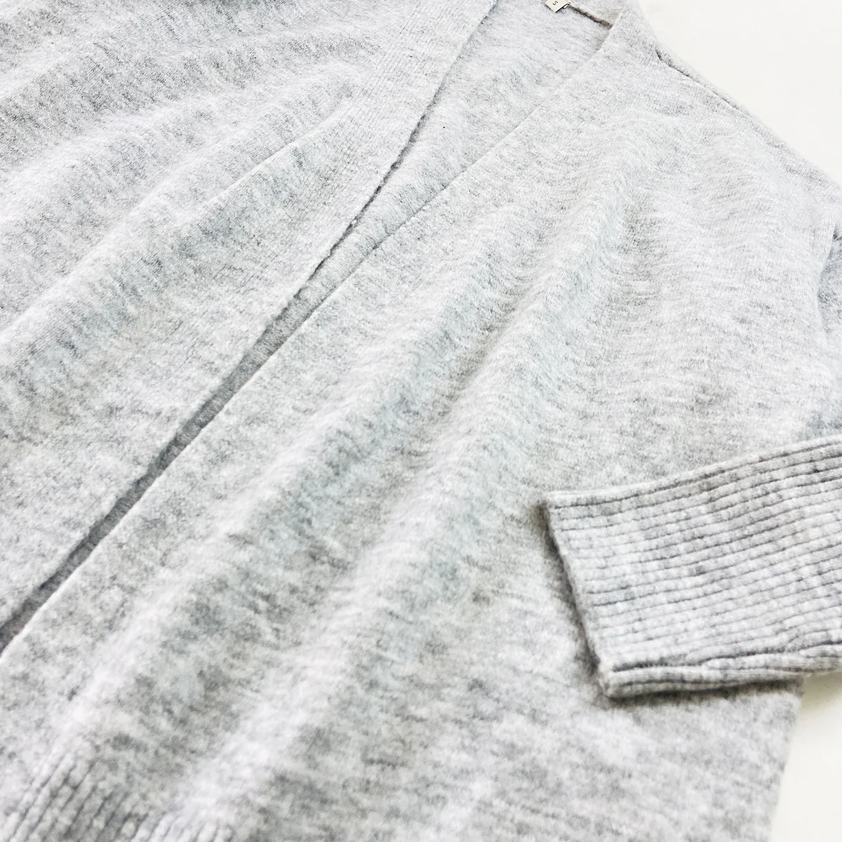 Womens Wool Blend Knit Open Front Longline Cardigan - Image 12