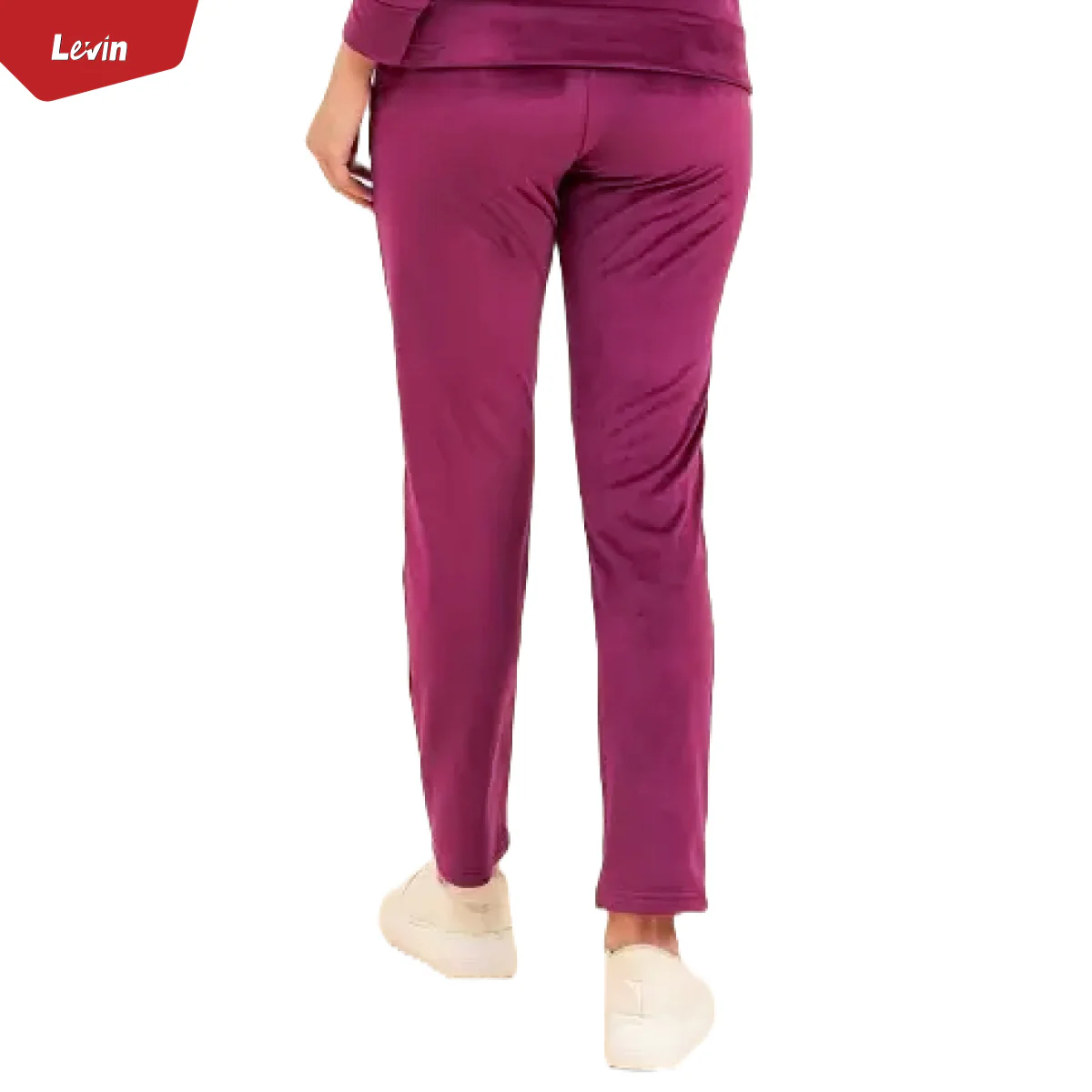 Women's Drawstring Waist Solid Velvet Trouser - Image 20