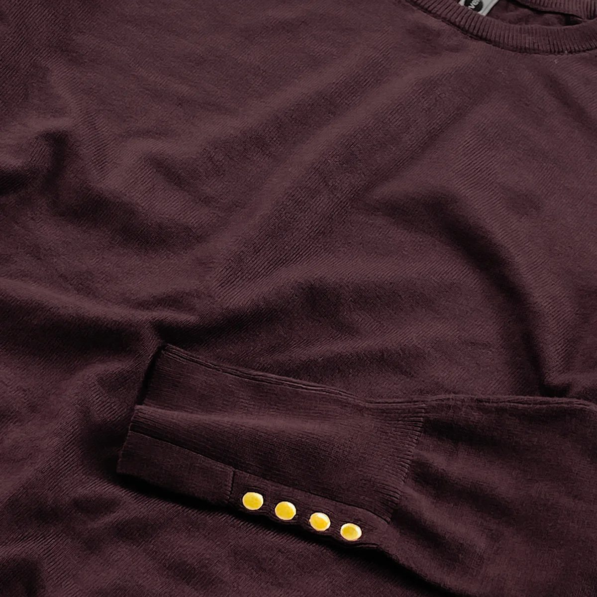 Womens Elegant Burgundy Knit Pullover Sweater - Image 3