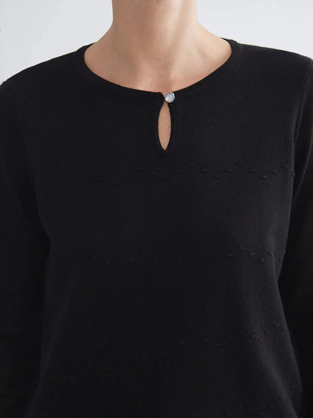 Womens Elegant Knit Pullover Long Sleeve Sweater - Image 5