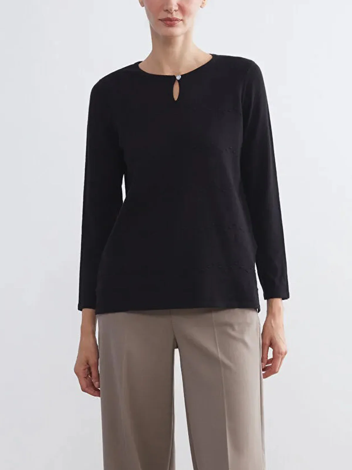 Womens Elegant Knit Pullover Long Sleeve Sweater - Image 6
