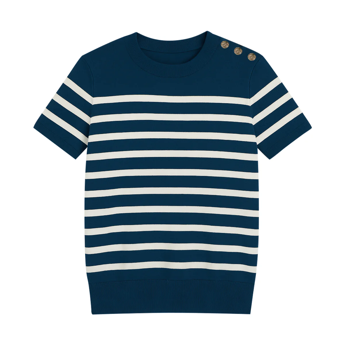 Womens Elegant Knit Short Sleeve Top - Image 16