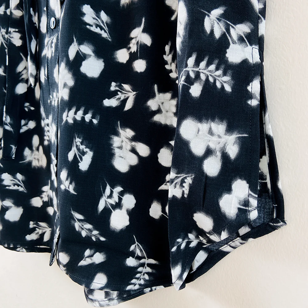 Womens Full Sleeve Floral Midi Length Shirt Dress - Image 10