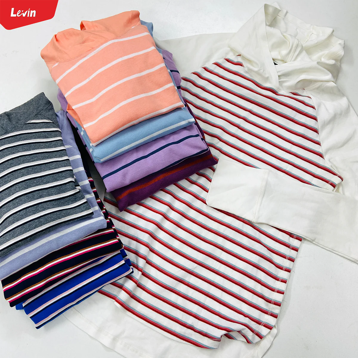 Women's Full Sleeve Striped Pullover Hoodie - Image 26