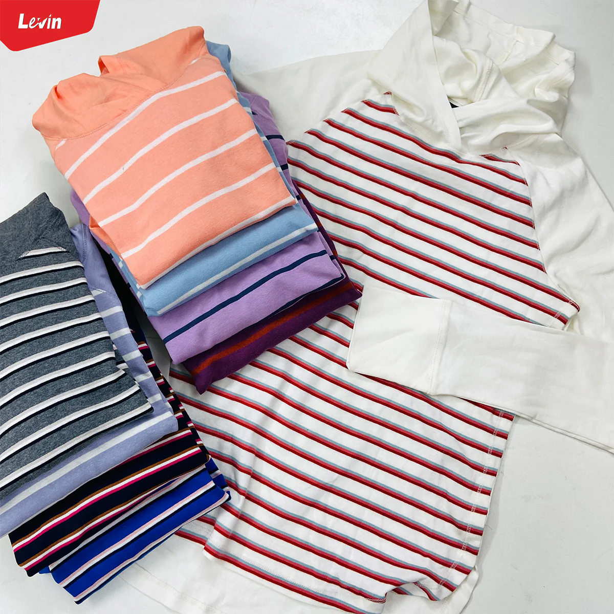 Women's Full Sleeve Striped Pullover Hoodie - Image 27