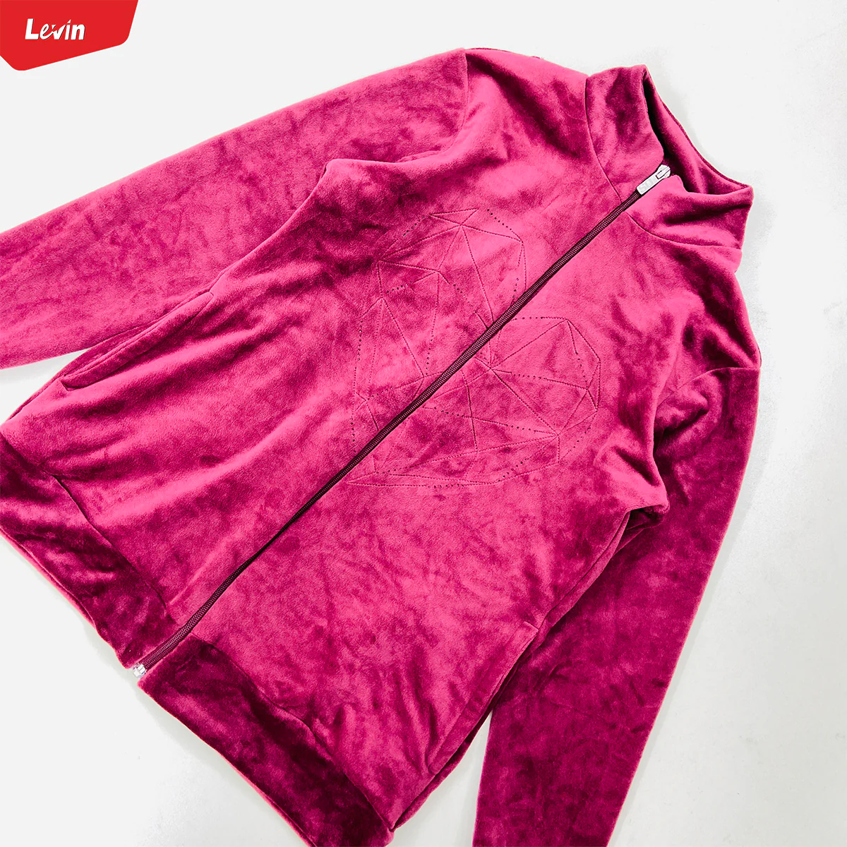 Women's Full Zipper Velvet Jacket - Image 13