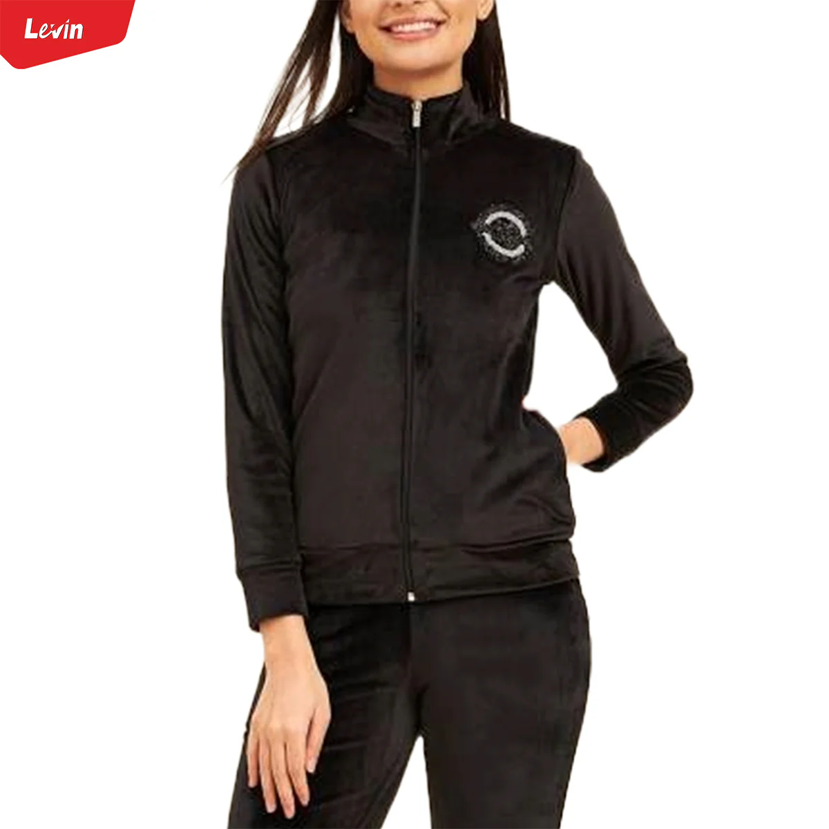 Women's Full Zipper Velvet Jacket - Image 19