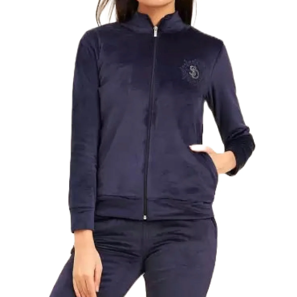 Women's Full Zipper Velvet Jacket - Image 21