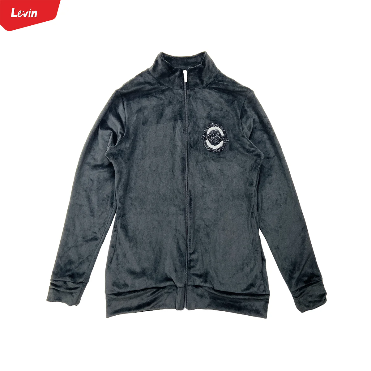 Women's Full Zipper Velvet Jacket - Image 3