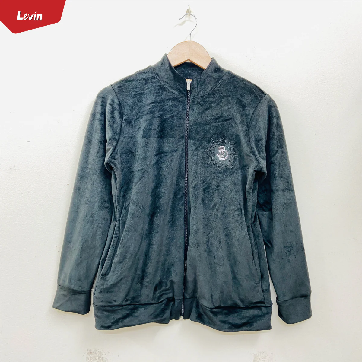 Women's Full Zipper Velvet Jacket - Image 8