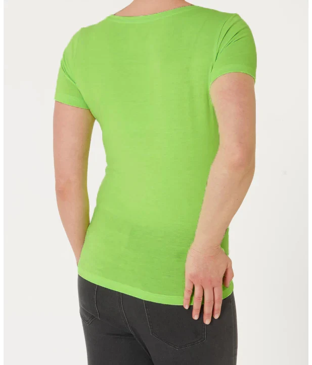 Womens Half Sleeve Round Neck Stretch T-shirt - Image 3