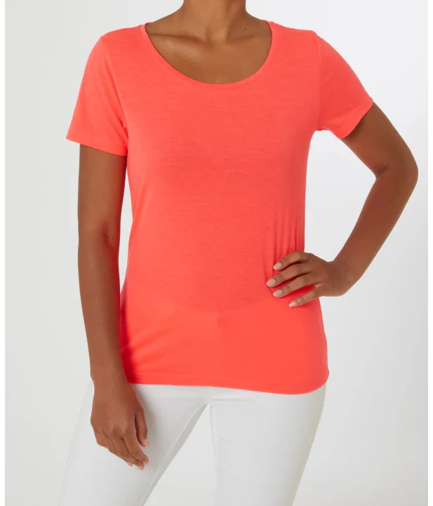 Womens Half Sleeve Round Neck Stretch T-shirt - Image 9