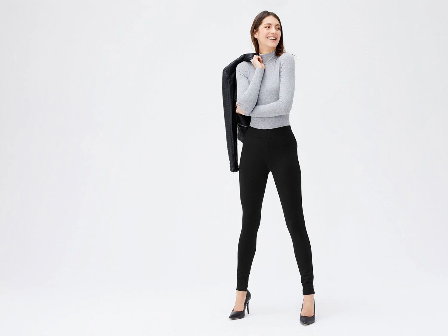 Womens Stretchy Full Length Jeggings - Image 11