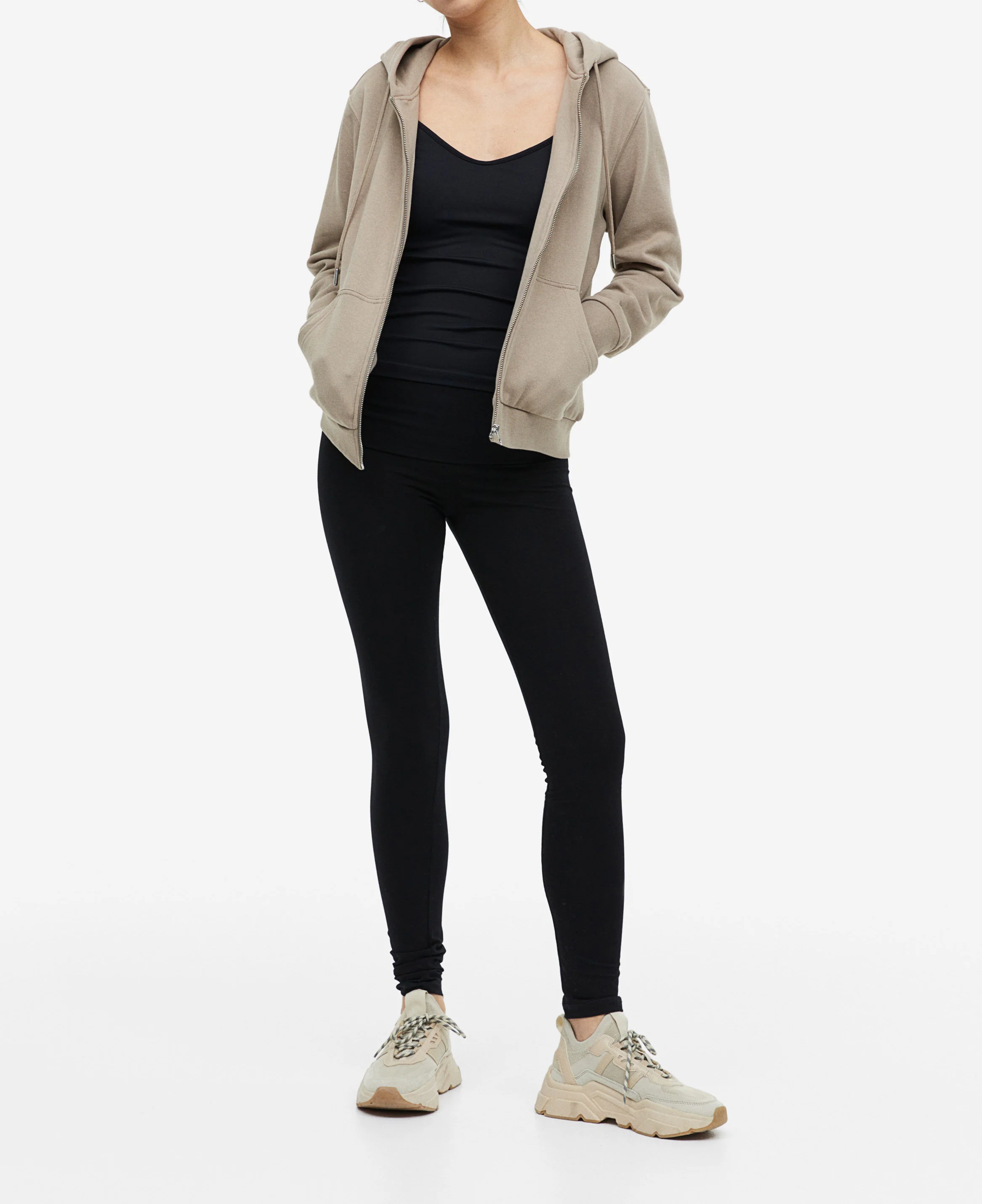 Womens High Waisted Before After Maternity Leggings - Image 8