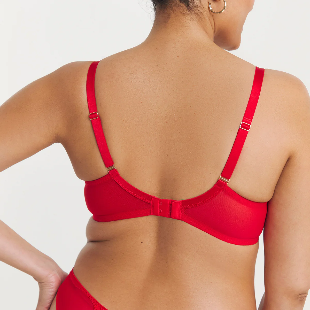 Womens Instinctive Lace Padded Plunge Push-Up Bra - Image 3