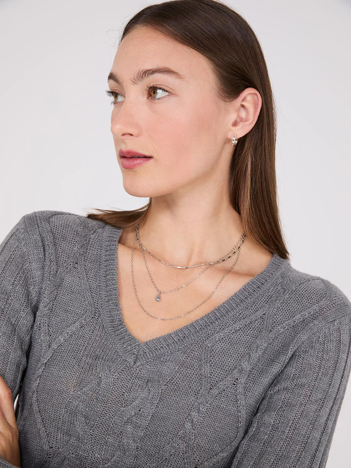 Womens Knee Length Knit Sweater Dress - Image 6