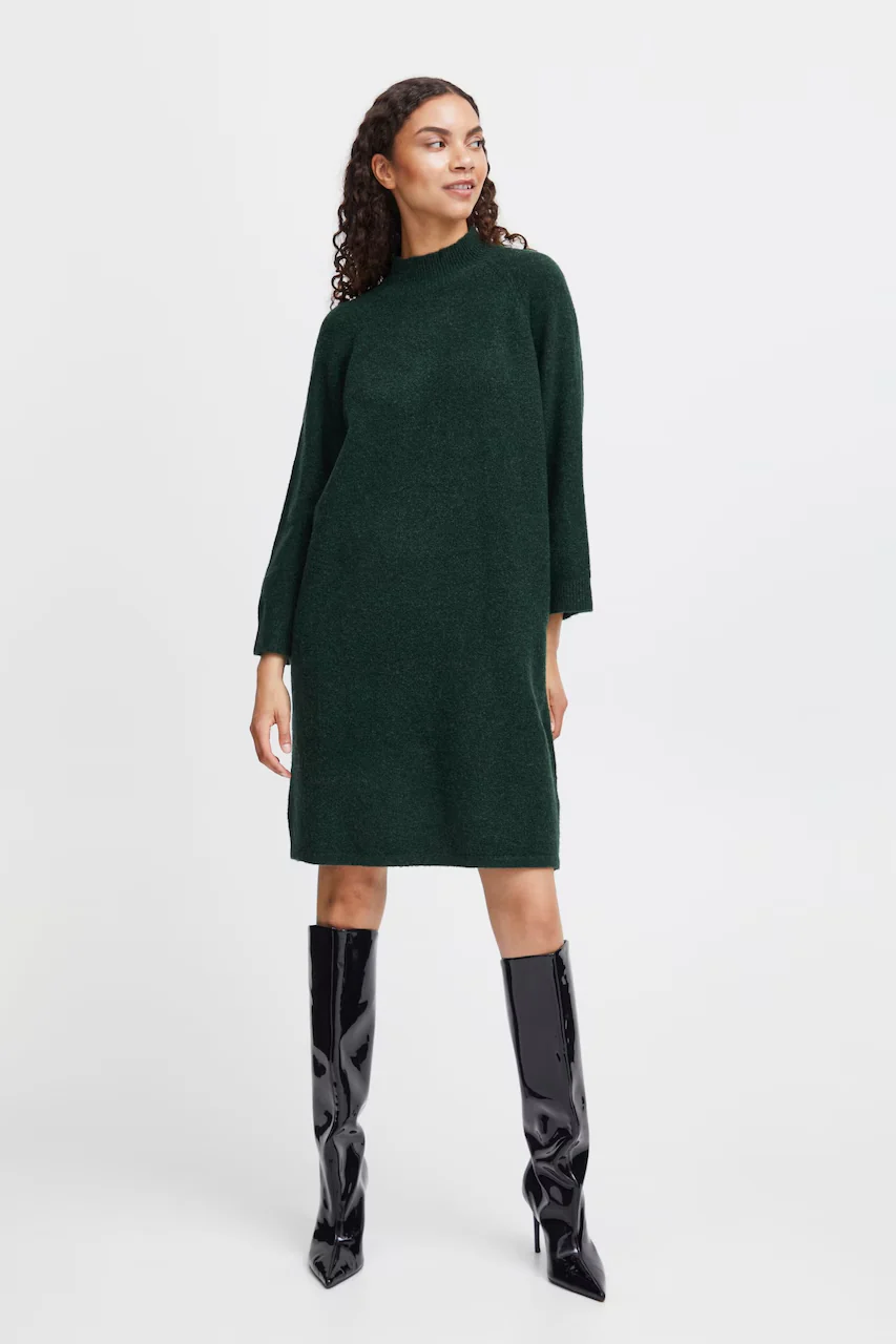 Womens Knee Long Knitted Sweater Dress - Image 12
