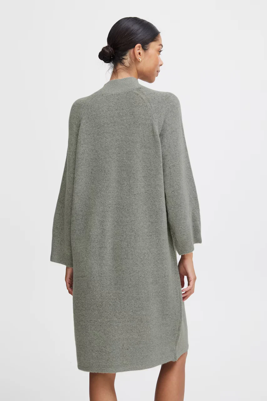 Womens Knee Long Knitted Sweater Dress - Image 16