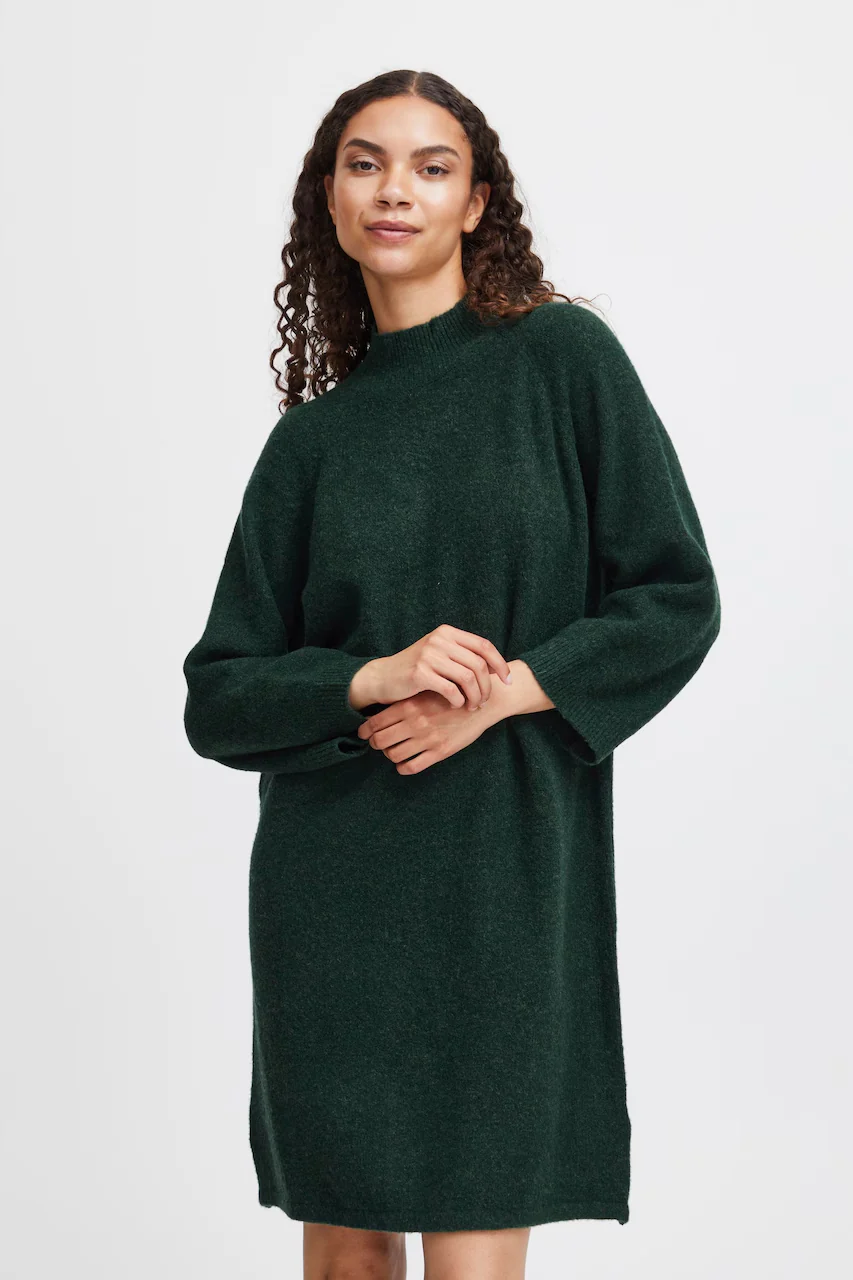 Womens Knee Long Knitted Sweater Dress - Image 3