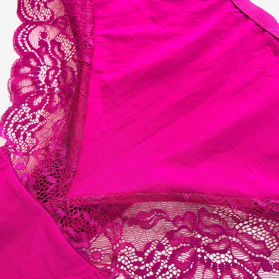 Womens Premium High Waisted Lace Full Back Cover Panty - Image 11