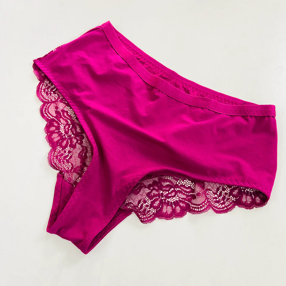 Womens Premium High Waisted Lace Full Back Cover Panty - Image 3