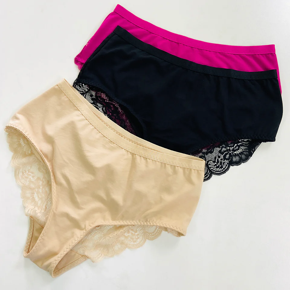 Womens Premium High Waisted Lace Full Back Cover Panty - Image 7