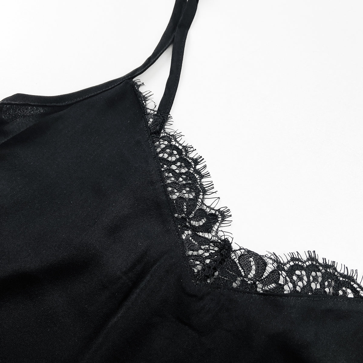 Womens Lace Trim Adjustable Straps V-Neck Camisole Tank Top - Image 11