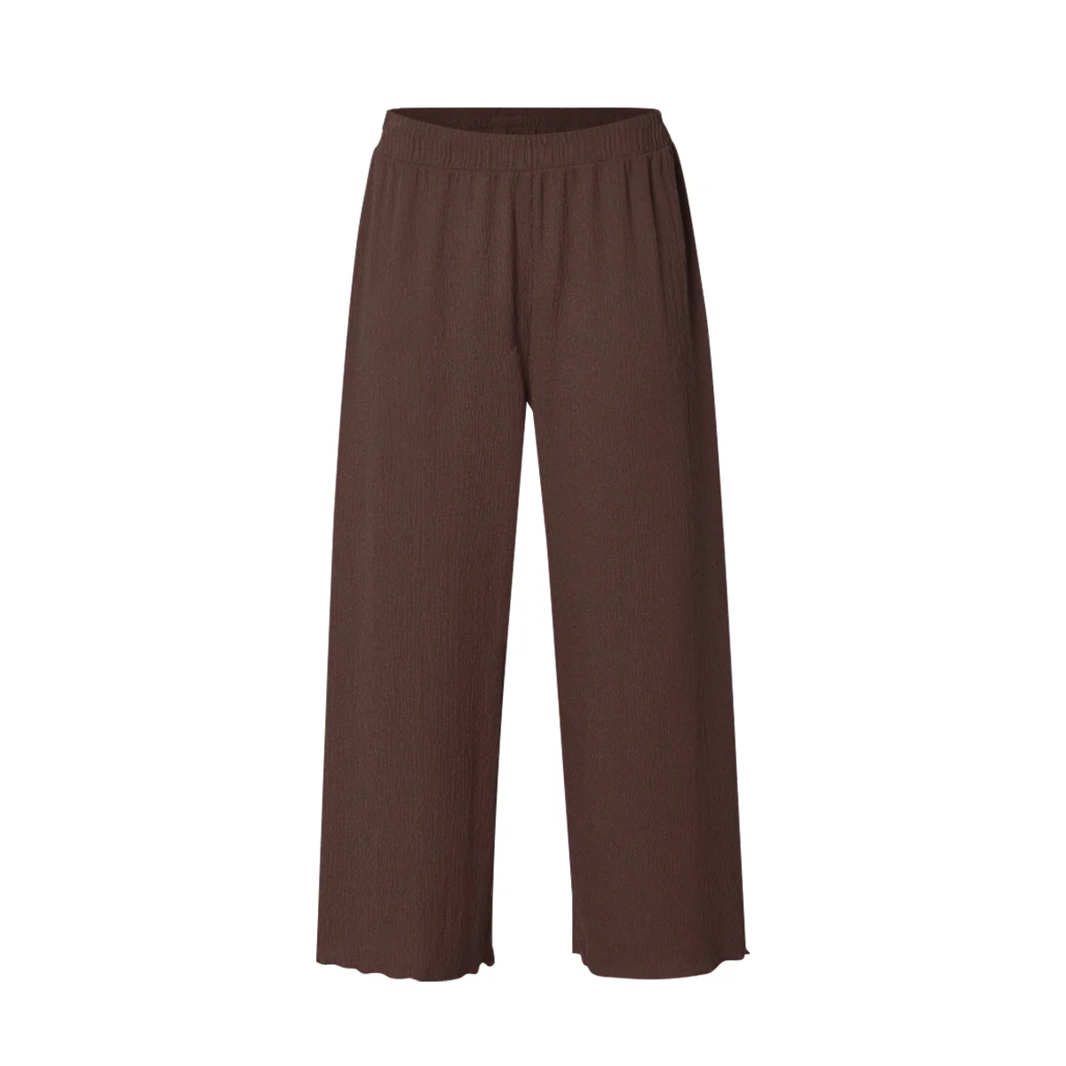 Womens Lightweight Crinkle Culotte 3/4 Pajama - Image 2