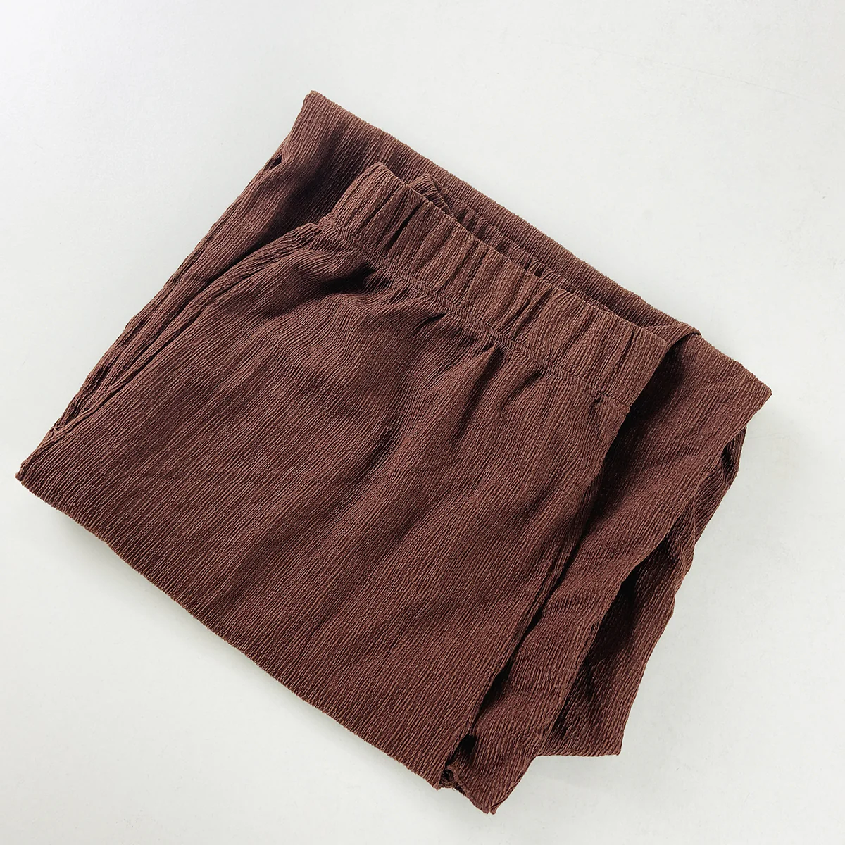 Womens Lightweight Crinkle Culotte 3/4 Pajama - Image 8