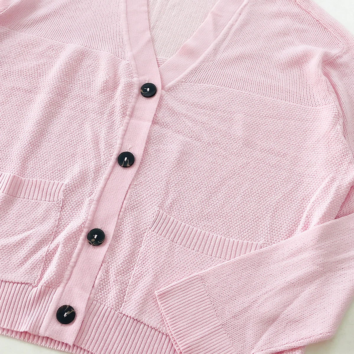 Womens Lightweight Knit Cardigan with Pockets - Image 5