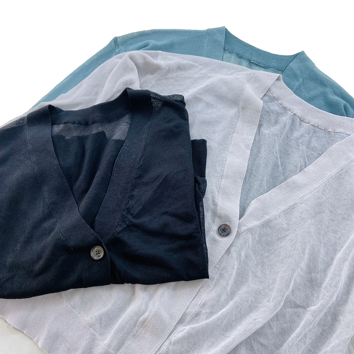 Womens Lightweight Sheer Knit V-Neck Cardigan - Image 5