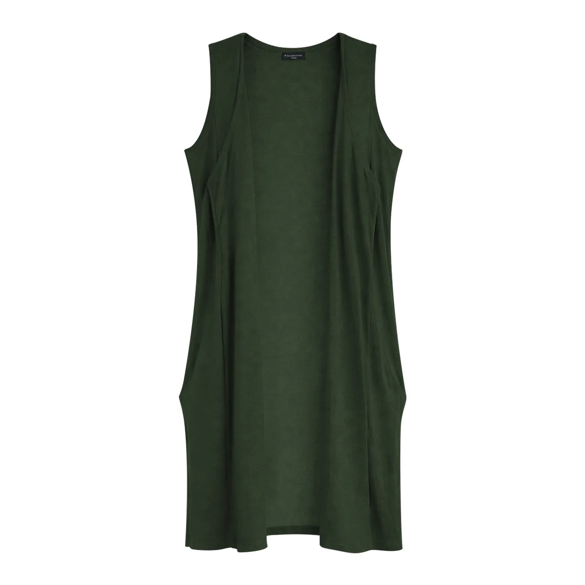 Womens Lightweight Sleeveless Open-Front Long Cardigan - Image 14