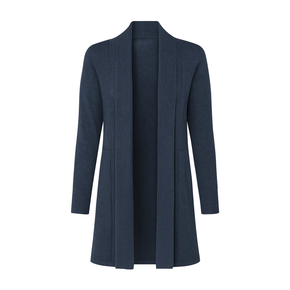 Womens Long Open Front Knit Lightweight Soft Cardigan Coat - Image 13
