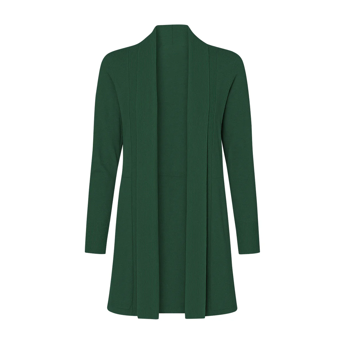Womens Long Open Front Knit Lightweight Soft Cardigan Coat - Image 14