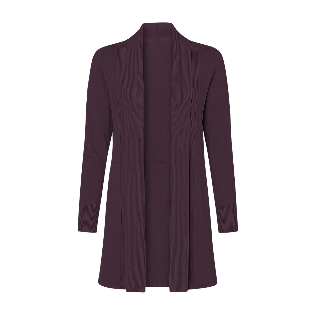 Womens Long Open Front Knit Lightweight Soft Cardigan Coat - Image 15
